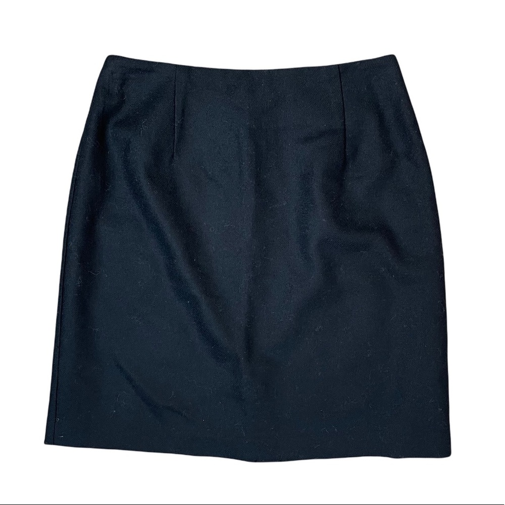 Ilyse Hart LTD Black Wool Pencil Skirt
